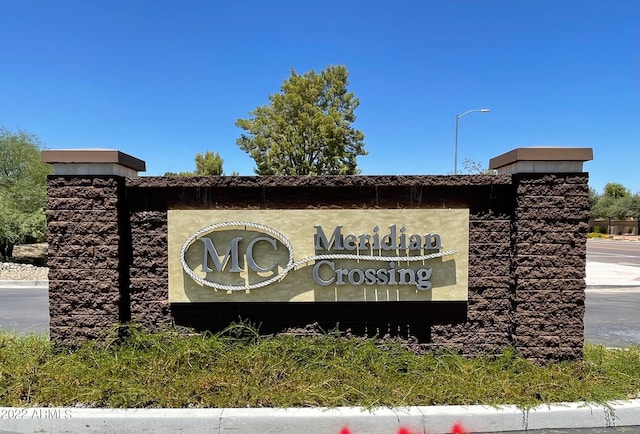 view of community sign