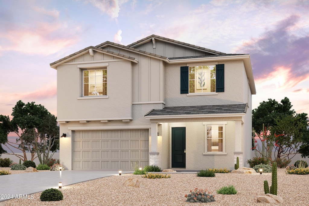 front facade featuring a garage