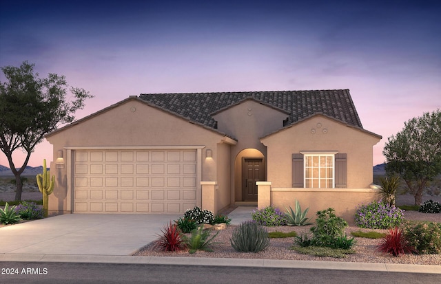 view of front of home featuring a garage