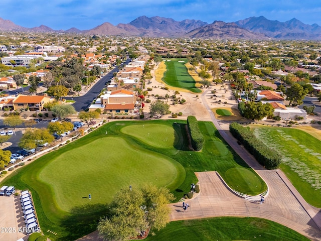 aerial view featuring a mountain view