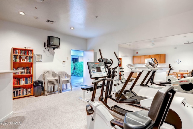 16631 E El Lago Blvd Unit 208, Fountain Hills, AZ 85268 - gym featuring carpet flooring and recessed lighting