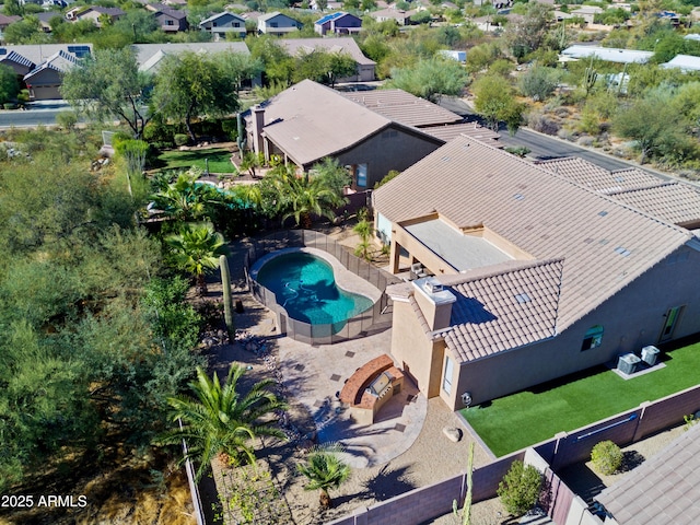 bird's eye view featuring a residential view