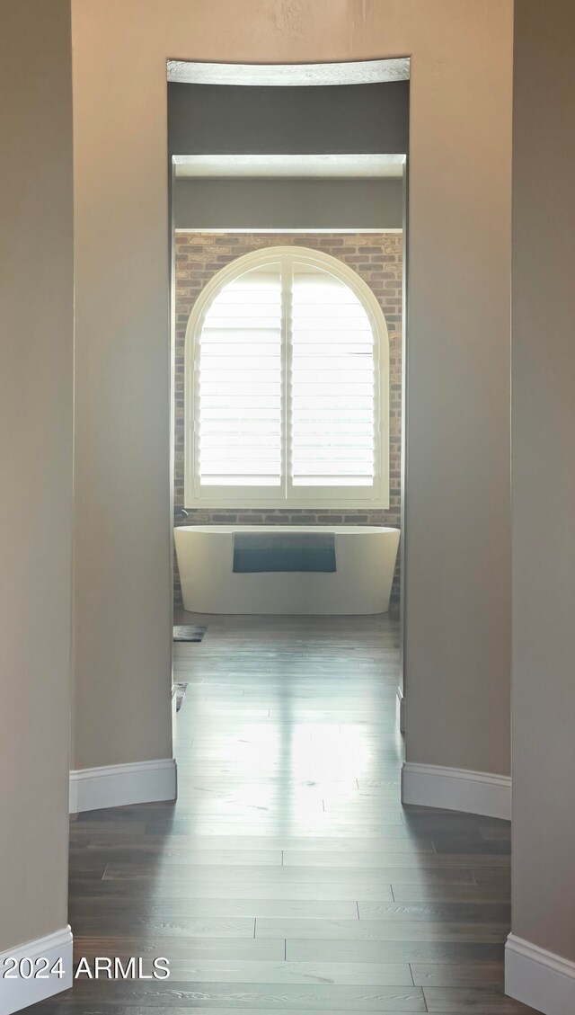 interior space featuring dark hardwood / wood-style floors