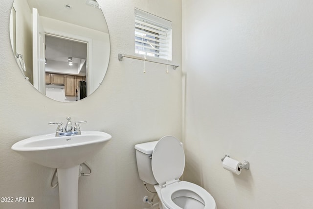 bathroom featuring sink and toilet