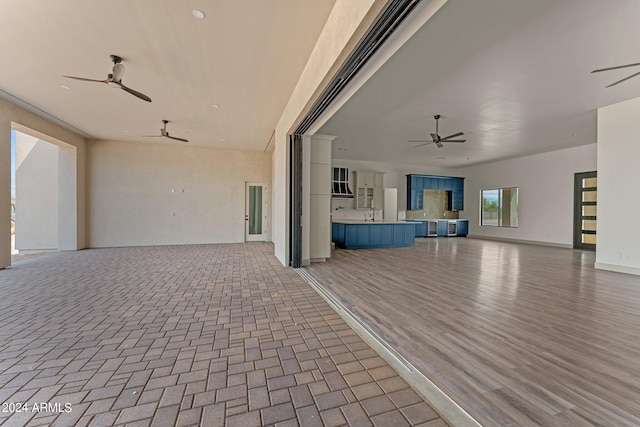 view of patio / terrace with ceiling fan