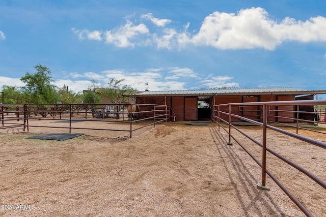 view of horse barn