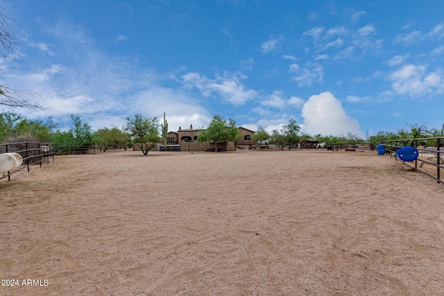 view of yard with an enclosed area