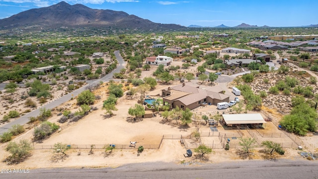 aerial view featuring a mountain view