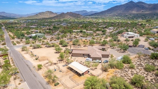 bird's eye view featuring a mountain view