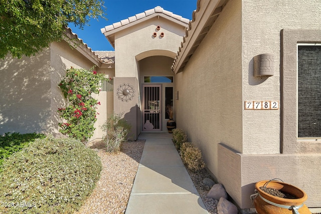 view of doorway to property