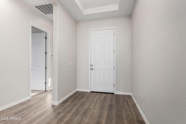 interior space featuring dark hardwood / wood-style flooring