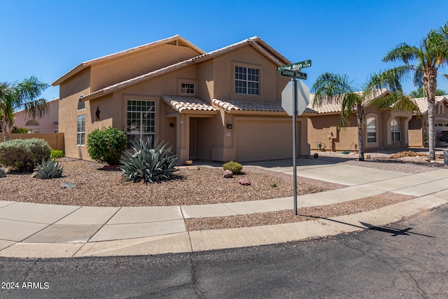 view of front of home featuring a garage