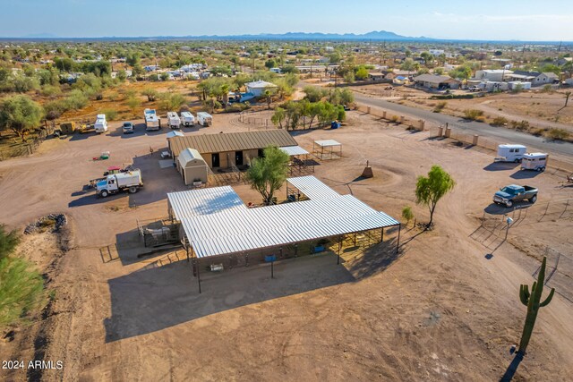 aerial view with a mountain view