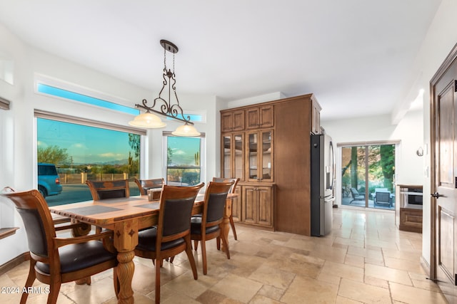 view of dining area