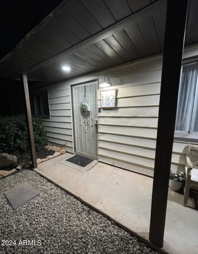 view of doorway to property