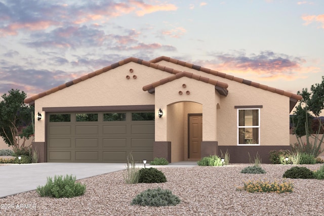 view of front of house featuring a garage