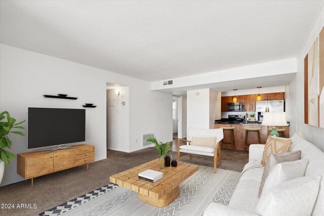 view of carpeted living room