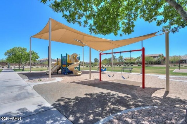 view of community jungle gym