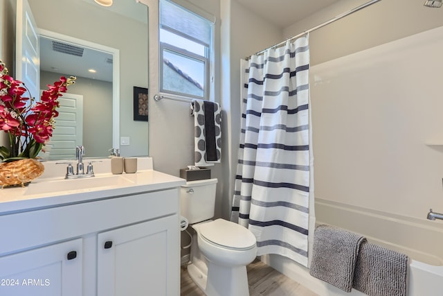 25979 W Taro Dr, Buckeye, AZ 85396 - full bath with vanity, shower / bath combo, and wood finished floors