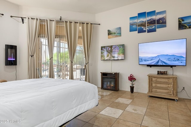 8167 E Sand Flower Dr, Scottsdale, AZ 85266 - bedroom with access to outside and tile patterned flooring