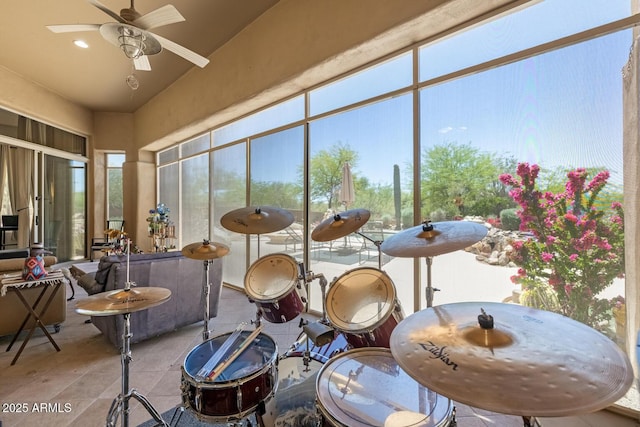 8167 E Sand Flower Dr, Scottsdale, AZ 85266 - sunroom with tile patterned floors, plenty of natural light, and vaulted ceiling
