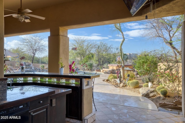 8167 E Sand Flower Dr, Scottsdale, AZ 85266 - view of patio featuring ceiling fan