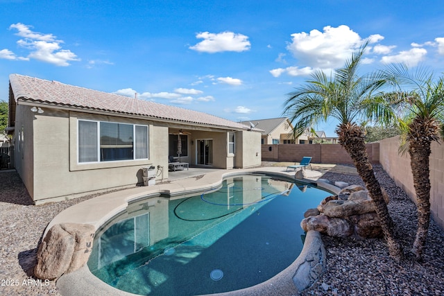 view of pool with a patio area