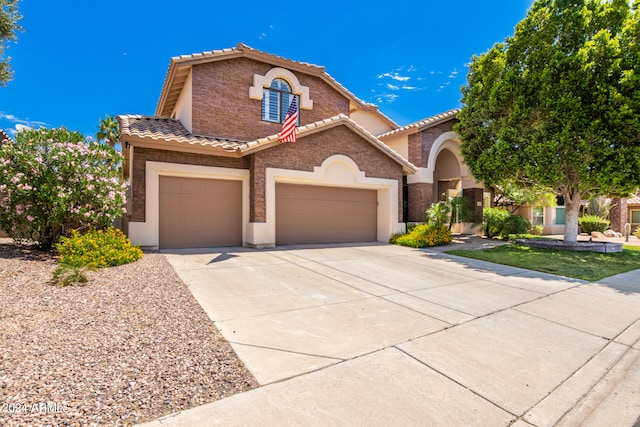 view of front facade with a garage