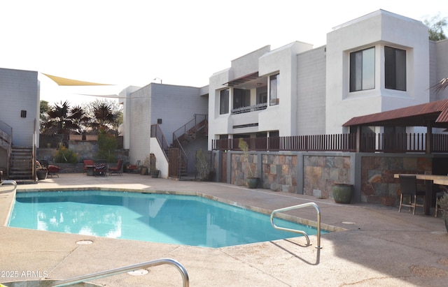 4120 N 78th St Unit 116, Scottsdale, AZ 85251 - view of swimming pool with stairway and a patio