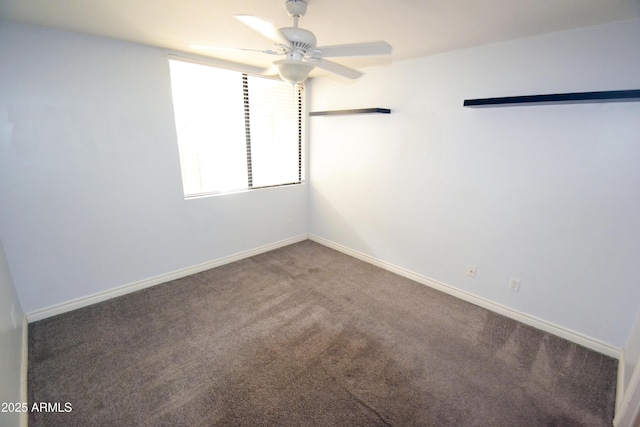 4120 N 78th St Unit 116, Scottsdale, AZ 85251 - spare room featuring ceiling fan, carpet, and baseboards