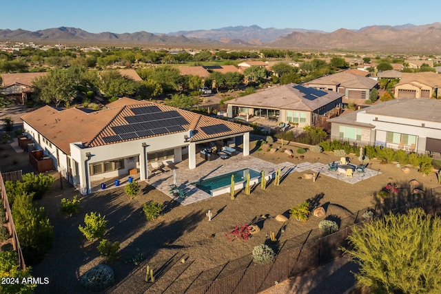 bird's eye view featuring a mountain view