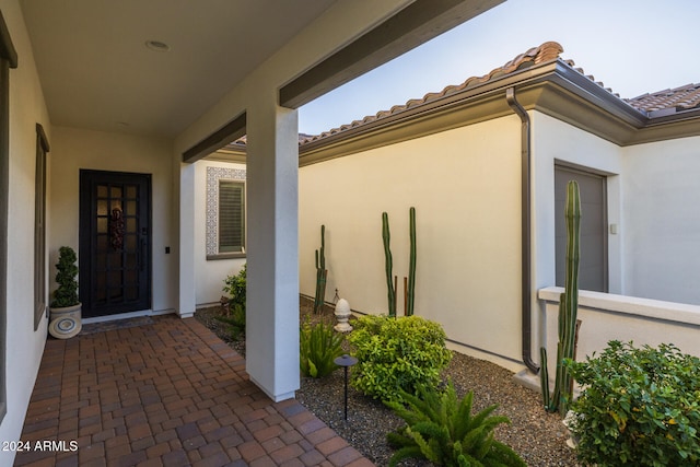 view of doorway to property