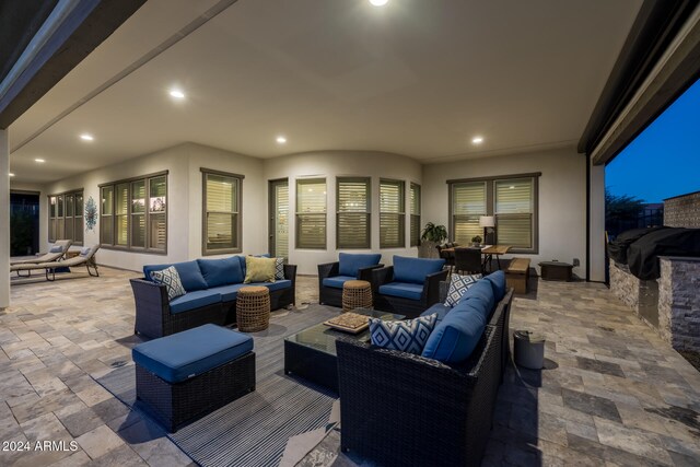 view of patio / terrace with an outdoor hangout area