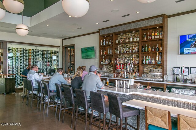 bar with ornamental molding