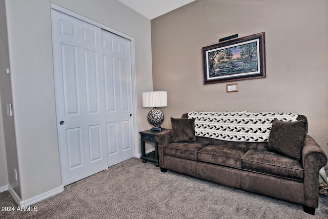 living room with carpet