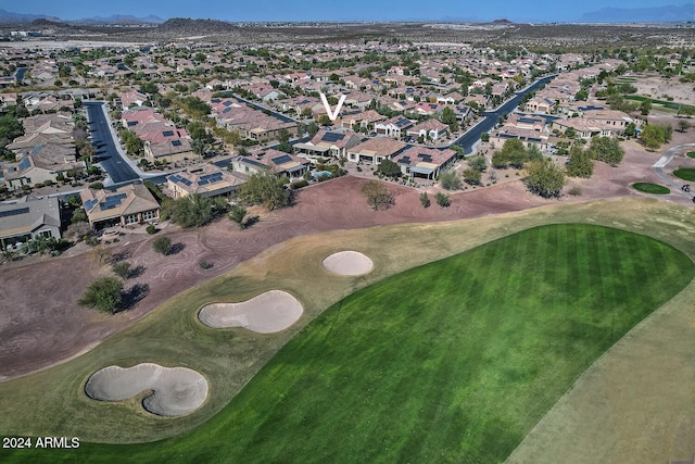 drone / aerial view with a mountain view