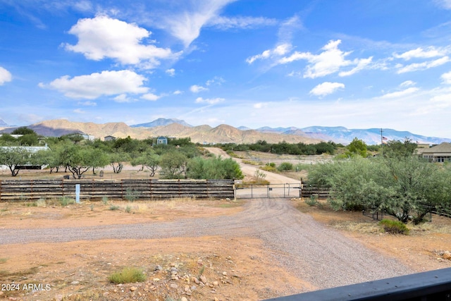 exterior space with a rural view