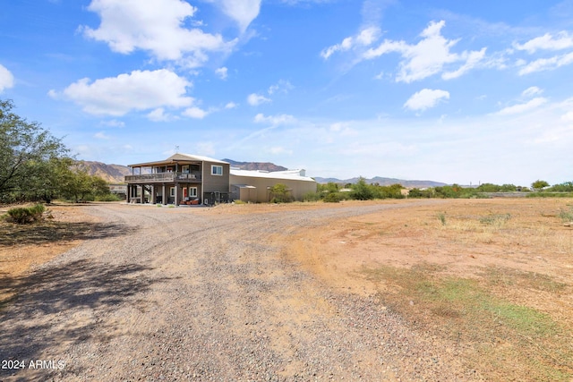 exterior space with a mountain view