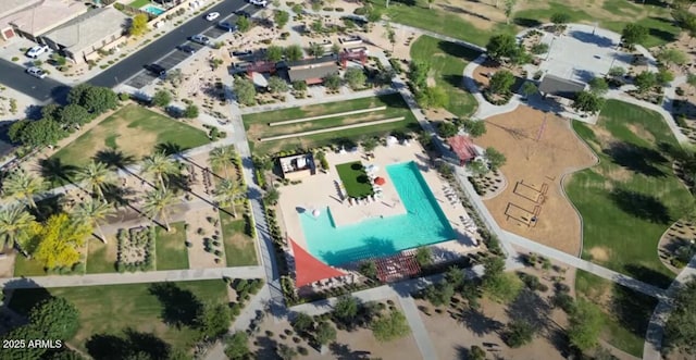 22876 E Via Del Sol, Queen Creek, AZ 85142 - aerial view of property's location featuring a pool