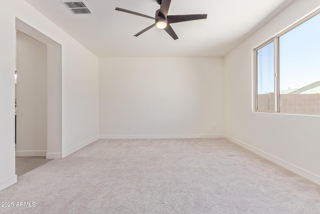 22876 E Via Del Sol, Queen Creek, AZ 85142 - spare room with ceiling fan, carpet flooring, and baseboards