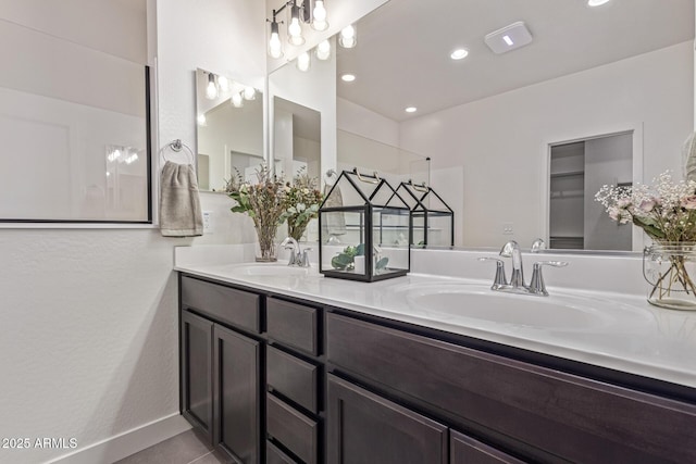 22876 E Via Del Sol, Queen Creek, AZ 85142 - full bathroom with double vanity and recessed lighting