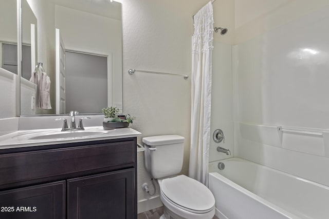 22876 E Via Del Sol, Queen Creek, AZ 85142 - bathroom with toilet, shower / bath combo, and vanity