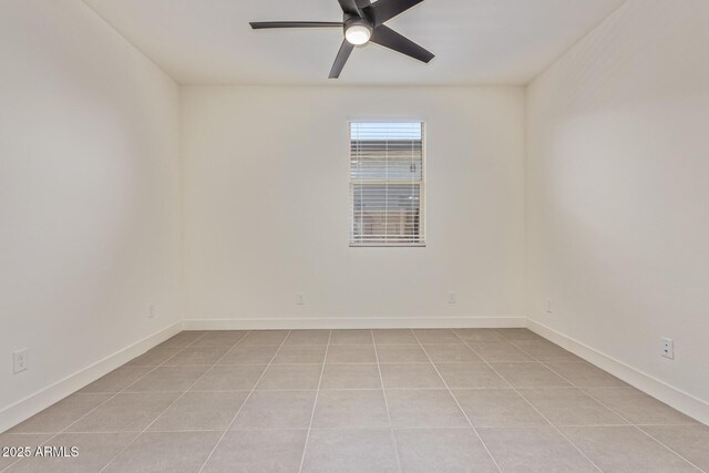 22876 E Via Del Sol, Queen Creek, AZ 85142 - unfurnished room featuring light tile patterned floors, a ceiling fan, and baseboards
