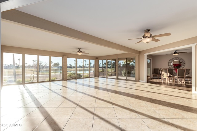 interior space with light tile patterned flooring