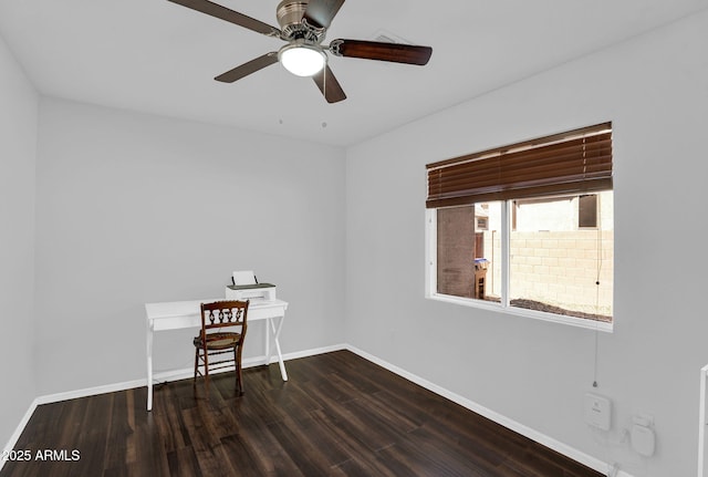 941 E Stirrup Ln, San Tan Valley, AZ 85143 - empty room with wood finished floors and ceiling fan