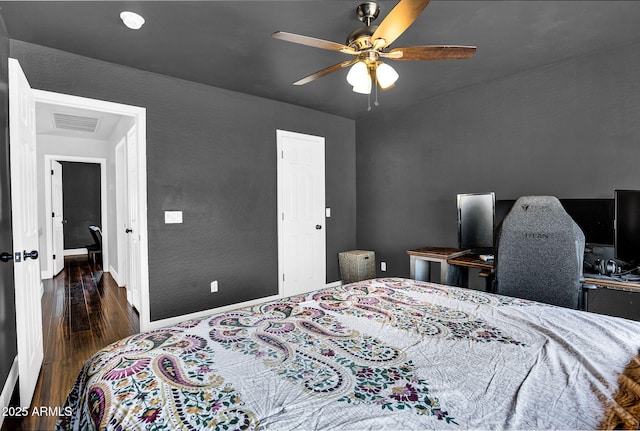 941 E Stirrup Ln, San Tan Valley, AZ 85143 - bedroom featuring wood finished floors and ceiling fan