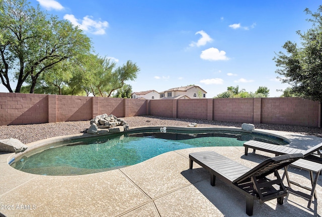 941 E Stirrup Ln, San Tan Valley, AZ 85143 - view of pool with a fenced backyard and a patio area