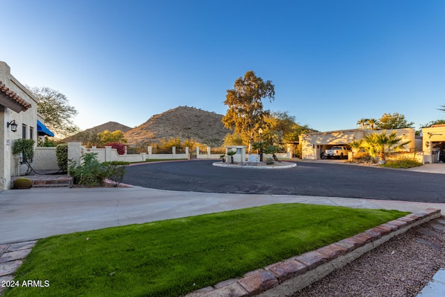 view of street featuring a mountain view