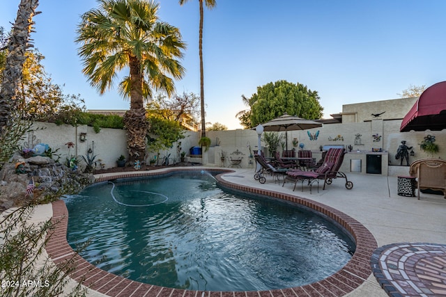 view of pool with a patio