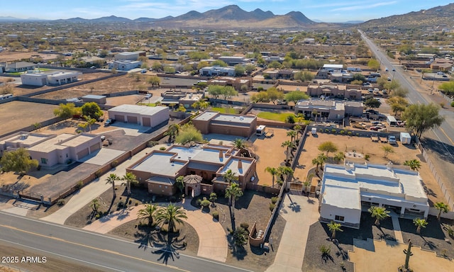 aerial view featuring a mountain view